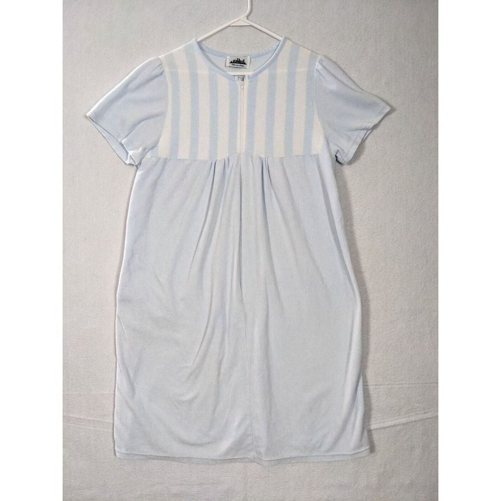 Metropolitan Terry Cloth Cover Up Bathing Lounge Wear Size L Cotton Blue
